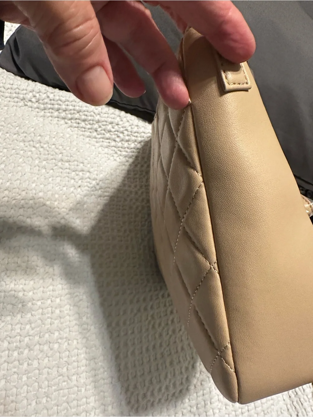 Valentino Orlandi NWT Quilted Taupe Crossbody Bag